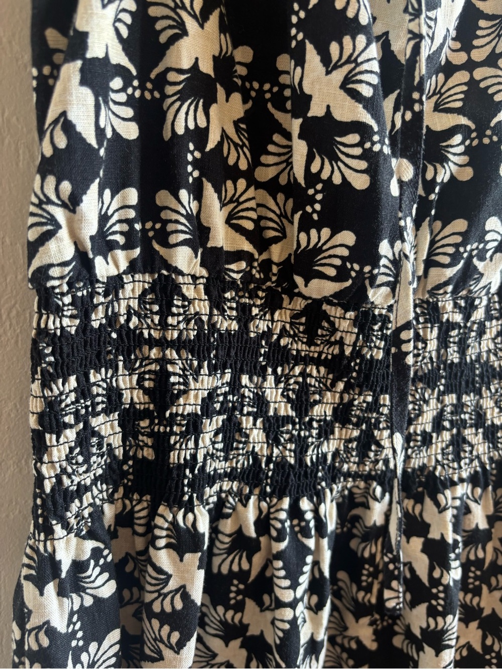 Universal Thread Black and Cream Floral Tank Dress - Picture 2 of 5
